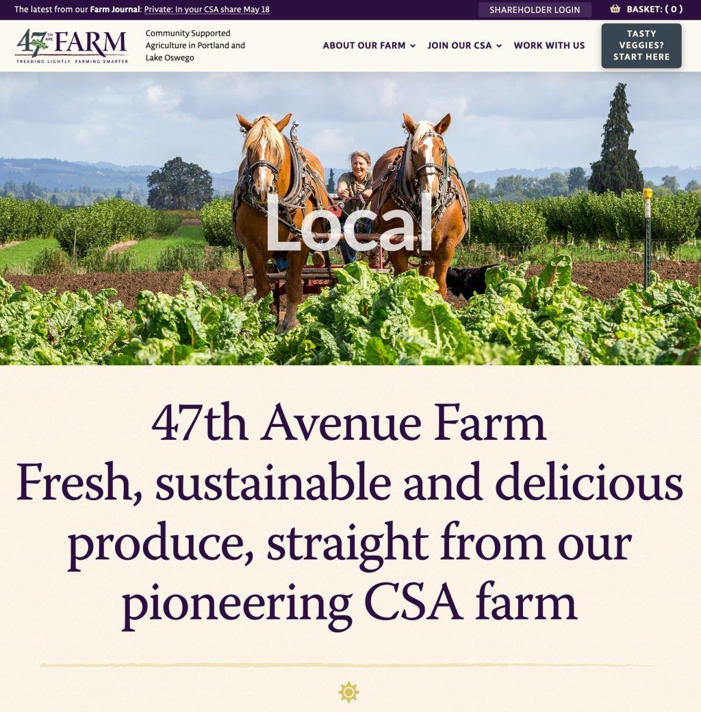 47th Avenue Farm's new website